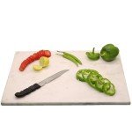 KC KULLICRAFT Marble Cheese Pastry Board 16" x 12" Marble Cutting Board, Marble Serving Tray for Pastries, Bread, Pizza, Carrara White