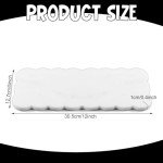 Newtay White Scallop Marble Board 12" x 5" Marble Cutting Board with Rubber Feet, Scalloped Marble Tray Decorative Marble Pastry Board for Kitchen Cake Bread Baking Cheese Display