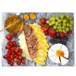 Marble Cutting Board & French Rolling Pin for Kitchen, Serving, Pastry, Charcuterie, Cheese - 16” x 12” and 16” Combo Set - Nonslip Feet for Stability - Accessories For Bakers, Gift Home Decor ideas