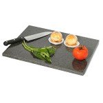 Kota Japan Premium Non-Stick Natural Black Granite Stone Pastry Cutting Board Slab 12" X 16" with No-Slip Rubber Feet for Stability and to Protect your Countertops | Easy to Clean | Stays Cool