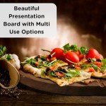 Wrenbury Pizza Cutting Board - 13" Round Wooden Serving Board with 6 Grooves - Reversible Cheese Board Set - Includes Pizza Cutter & Cheese Knife