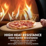 Zulay Kitchen Wooden Pizza Peel - Large 15" Pizza Paddle With Extra Long Handles - Authentic Natural Bamboo Easy Glide Edges & Handle For Baking - Large Wood Pizza Peel For Transferring & Serving