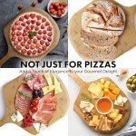Zulay Kitchen Wooden Pizza Peel - Large 15" Pizza Paddle With Extra Long Handles - Authentic Natural Bamboo Easy Glide Edges & Handle For Baking - Large Wood Pizza Peel For Transferring & Serving