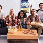 Roshtia 16 Pack Acacia Wood Cutting Board with Handle Thick Round Charcuterie Boards 2 Size Acacia Chopping Boards for Serving Cheese Pizza Bread Platter Baking Wooden Wall Carving Decor