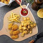 4 Pack Wooden Pizza Peel, 12 inch Premium Large Pizza Paddle Cutting Board for Pizza Oven, Stone, Pan or Grill, Pizza Spatula for Baking Bread and Cake Indoor&Outdoor