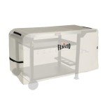 Feasto Outdoor Grill Table Cart, Pizza Oven Table Stand for Outdoor Indoor, 40'' x 26'' Stainless Steel Tabletop Dining BBQ Grill Table with Wheels for Food Prep, 3-Shelf Kitchen Cart Table with Cover