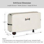 Feasto Outdoor Grill Table Cart, Pizza Oven Table Stand for Outdoor Indoor, 40'' x 26'' Stainless Steel Tabletop Dining BBQ Grill Table with Wheels for Food Prep, 3-Shelf Kitchen Cart Table with Cover