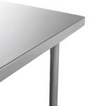 Kratos Stainless Steel Kitchen Prep Table 48"x24" with Backsplash and Undershelf, NSF Worktable for Restaurants - 18ga/430SS (28W-033)