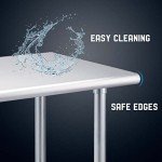 Profeeshaw Stainless Steel Prep Table 72x24 Inch NSF Commercial Work Table with Undershelf Heavy Duty Table for Kitchen Restaurant Home Hotel