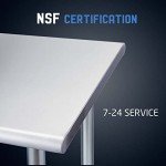 Profeeshaw Stainless Steel Prep Table 72x24 Inch NSF Commercial Work Table with Undershelf Heavy Duty Table for Kitchen Restaurant Home Hotel
