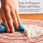 Kitzini Silicone Pastry Mat, Non Slip Baking Mat, BPA-Free Silicone Baking Sheet, Extra Large Silicone Mats for Baking, Rolling Pastry, Dough, Pizza & Cookies, Kneading Mat - 28 x 20 inches