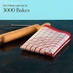 Kitzini Silicone Pastry Mat, Non Slip Baking Mat, BPA-Free Silicone Baking Sheet, Extra Large Silicone Mats for Baking, Rolling Pastry, Dough, Pizza & Cookies, Kneading Mat - 28 x 20 inches