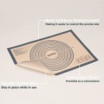 Sapid Extra Thick Silicone Pastry Mat Non-slip with Measurements for Non-stick Silicone Baking Mat Extra Large, Dough Rolling, Pie Crust, Kneading Mats, Countertop, Placement Mats (20" x 28",Gray)