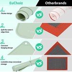 EuChoiz Silicone Pastry Mat 24"*16" Extra Thick Non Stick Baking Mat Food Grade Silicone Dough Rolling Bake Mat with Edge Heightening