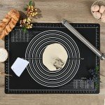 SUPER KITCHEN Non-slip Silicone Pastry Mat 28 x20 for Non Stick Baking Mats, Countertop Placemats, Dough Rolling Mat, Kneading/Fondant/Pie Crust Mat