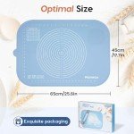 Parmedu Large Silicone Baking Mat: 26*18in Pastry Mat Non-stick Thick Dough Kneading Mat with Pastry Scraper & Storage Belt & Anti-spill Edge, Heatresistant Magnetic Countertop Mat Silicone Bread Mat