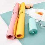 Extra Large Kitchen Silicone Pad, 23.6''x15.7'' Macaron Silicone Baking Mat, Thick Heat Resistant Mat Kneading Mat, Non Slip Non Stick Silicone Pastry Mats for Rolling Out Dough