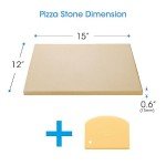 Unicook Pizza Stone, Heavy Duty Cordierite Pizza Pan for Oven and Grill, Thermal Shock Resistant Baking Stone for Bread, 15 X 12 Inch Rectangular, 6.6 lbs