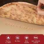 K ROCKSHEAT Pizza Stone Round 16 Inch for Grill and Oven, Large Cordierite Baking Stone for Bread, Safe Circular Cooking Stone for Grill 16", Easy to Clean