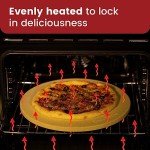 K ROCKSHEAT Pizza Stone Round 16 Inch for Grill and Oven, Large Cordierite Baking Stone for Bread, Safe Circular Cooking Stone for Grill 16", Easy to Clean