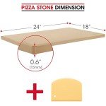 Unicook Extra Large Pizza Stone 24 Inch, Durable Rectangular Baking Stone 24" x 18", Industrial Commercial Home Oven Stone, Thermal Shock Resistant, Ideal for Grilling Baking Several Pizzas Bread