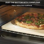 Pizza Stone for Oven and Grill Rectangular, Large Cooking Stone Includes Free Plastic Scraper, Strong and Safe Cordierite Baking Stone Heavy Duty for Pizza, Bread, Pie, BBQ (15" × 12")