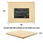Pizza Stone for Oven and Grill Rectangular, Large Cooking Stone Includes Free Plastic Scraper, Strong and Safe Cordierite Baking Stone Heavy Duty for Pizza, Bread, Pie, BBQ (15" × 12")