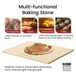 ROCKSHEAT Pizza Stone, Rectangular Extra Large 23.6" x 15.8" x 0.6" Pizza Stones for Oven Grill BBQ, Industrial Commercial Heavy Duty Cordierite Baking Stone for Pizza Bread, Outdoor Pizza Accessories