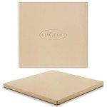 Unicook Pizza Stone for Oven and Grill, 12 inch Square Bread Baking Stone, Heavy Duty Ceramic Pizza Pan, Thermal Shock Resistant Baking Stone for BBQ and Grill, Making Pizza, Bread, Cookie and More