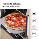 ROCKSHEAT Pizza Stone, 12" x 11" x 0.47" Ceramic Coating & Cordierite Pizza Stones for Oven Grill BBQ, Heavy Duty Non Stick Baking Stone for Pizza & Bread, Unique Shape Design Grilling Stone (Gray)