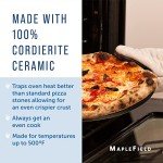 4-Pack Ceramic Pizza Stones - Make Restaurant-Quality Pizza Right at Home - Easy to Use - Durable up to 500℉ - 100% Black Cordierite - 11.75” Diameter