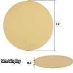 Onlyfire Heavy Duty Ceramic Pizza Grilling Stone, 15" Round Baking Stone for Best Crispy Crust Pizza, Perfect for Oven, BBQ and Grill, Thermal Shock Resistant