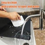 Hisencn Pizza Steel for Oven and Grill, 16 x16 inch Square Ceramic Pizza Steel 1/4" Thick, With Pizza Cutter Rocker, Measuring Scale Scraper, Plastic Cutter & 20 Cooking Papers