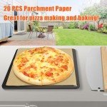 Hisencn Pizza Steel for Oven and Grill, 16 x16 inch Square Ceramic Pizza Steel 1/4" Thick, With Pizza Cutter Rocker, Measuring Scale Scraper, Plastic Cutter & 20 Cooking Papers