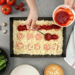 Blue Steel Detroit Pizza Pan 14x10 (Non Stick Without BPA) Replace Lloyd's Pizza Pan, Pre-Seasoned Carbon Steel Detroit Pizza Pan, Deep Dish Pizza Authentic Steel Pan Five Years Free Replacement