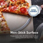 New Star Foodservice 50677 Restaurant-Grade Aluminum Pizza Baking Screen, Seamless, 12-Inch