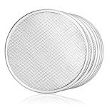 New Star Foodservice 50950 Restaurant-Grade Aluminum Pizza Baking Screen, Seamless, 12-Inch, Pack of 6