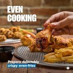 Norjac Pizza Screen, 14 Inch, 2 Pack, Seamless Rim, Restaurant-Grade, 100% Aluminum Pizza Pan, Baking Pan, Oven-Safe, Rust-Free.