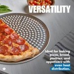 Norjac Restaurant-Grade| Non-Stick 12-Inch Perforated Aluminum Pizza Pan, 1 Pack | Heavy-Duty Rust-Proof Oven Tray