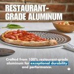 Norjac Restaurant-Grade| Non-Stick 12-Inch Perforated Aluminum Pizza Pan, 1 Pack | Heavy-Duty Rust-Proof Oven Tray