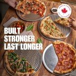 Norjac Pizza Screen, 14 Inch, 2 Pack, Seamless Rim, Restaurant-Grade, 100% Aluminum Pizza Pan, Baking Pan, Oven-Safe, Rust-Free.