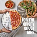 Norjac Restaurant-Grade| Non-Stick 12-Inch Perforated Aluminum Pizza Pan, 1 Pack | Heavy-Duty Rust-Proof Oven Tray