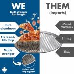 Norjac Restaurant-Grade| Non-Stick 12-Inch Perforated Aluminum Pizza Pan, 1 Pack | Heavy-Duty Rust-Proof Oven Tray