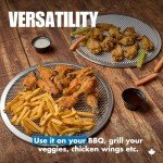 Norjac Bulk Pizza Screen, 10 Inch, 6 Pack, Seamless Rim, Restaurant-Grade, 100% Aluminum Pizza Pan, Oven-Safe, Rust-Free.