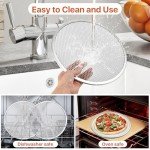Boocalny 3 Pack Pizza Screen, 12 Inch Pizza Baking Screen, Aluminum Alloy Restaurant Grade Baking Screen for Oven, Round Pizza Crisper Tray, Pizza Mesh Baking Tray for Home Kitchen, BBQ, Seamless