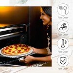 Boocalny 3 Pack Pizza Screen, 12 Inch Pizza Baking Screen, Aluminum Alloy Restaurant Grade Baking Screen for Oven, Round Pizza Crisper Tray, Pizza Mesh Baking Tray for Home Kitchen, BBQ, Seamless