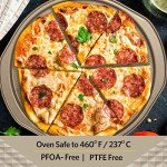 Glad Nonstick Large Pizza Pan for Oven | Round Baking Tray | Textured Cooking Sheet Crisper | Premium Bakeware Series for Home Kitchen