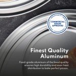 New Star Foodservice 50837 Restaurant-Grade Aluminum Pizza Pan, Baking Tray, Coupe Style, 16-Inch