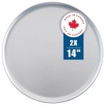 Norjac 14-Inch | Non-Stick Coupe Style Pizza Pan, 2 Pack, Restaurant-Grade | Heavy-Duty Aluminum Baking Tray, Oven-Safe, Rust-Proof