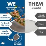 Norjac 14-Inch | Non-Stick Coupe Style Pizza Pan, 2 Pack, Restaurant-Grade | Heavy-Duty Aluminum Baking Tray, Oven-Safe, Rust-Proof